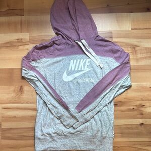 Nike Men's Two-Tone Hoodie in Purple and Gray